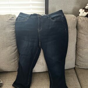 Women's Dark capri Blue Jeans